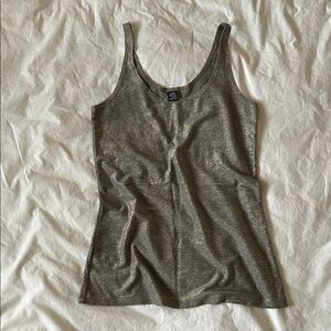 Only Hearts Gold Metallic Tank Top